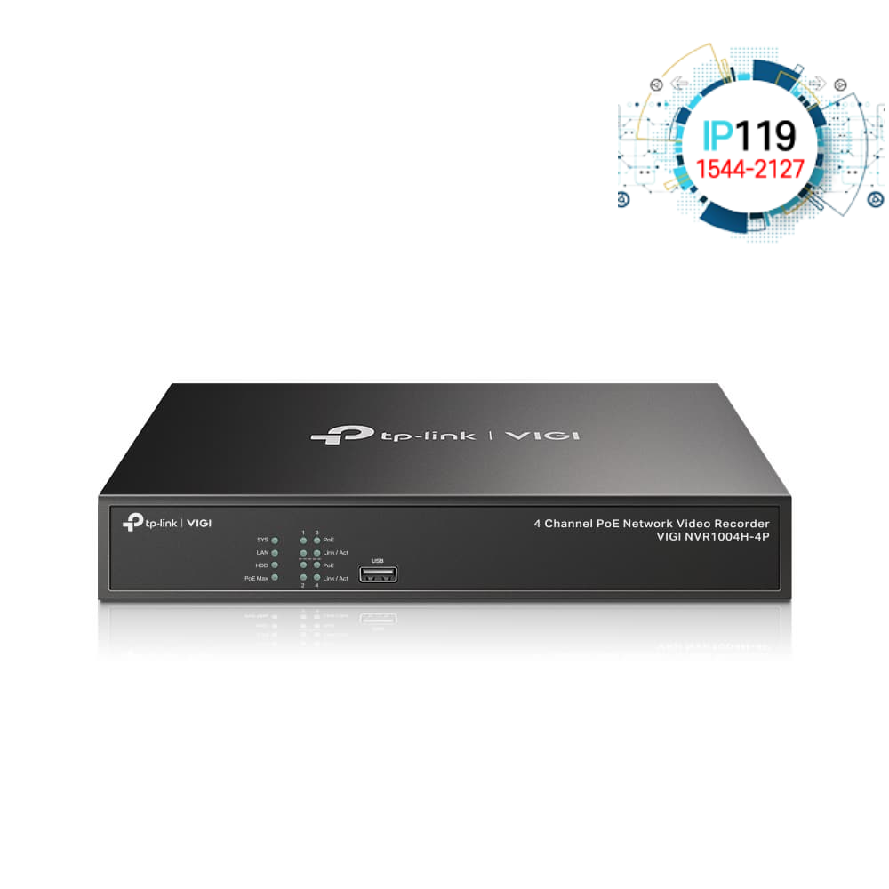 TPLINK 티피링크 네트워크 비디오 레코더 원격 모니터링 VIGI NVR1004H-4P
