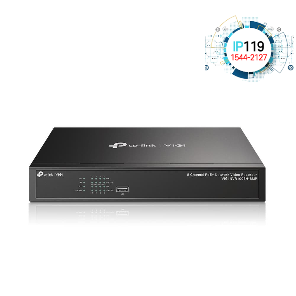 TPLINK 티피링크 8MP 해상도 원격 모니터링 VIGI NVR1008H-8MP