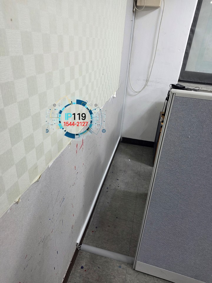 산촌 사무실 느려진 인터넷선 교체 작업