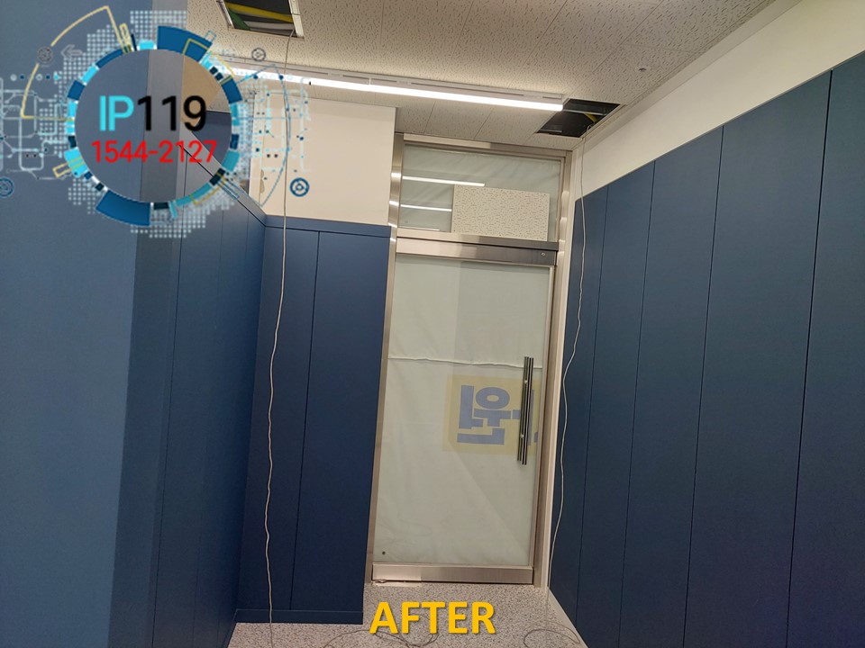 강일 신규 피부과 인테리어 완료된 후 가구 들어오기 전 깔끔한 랜선공사